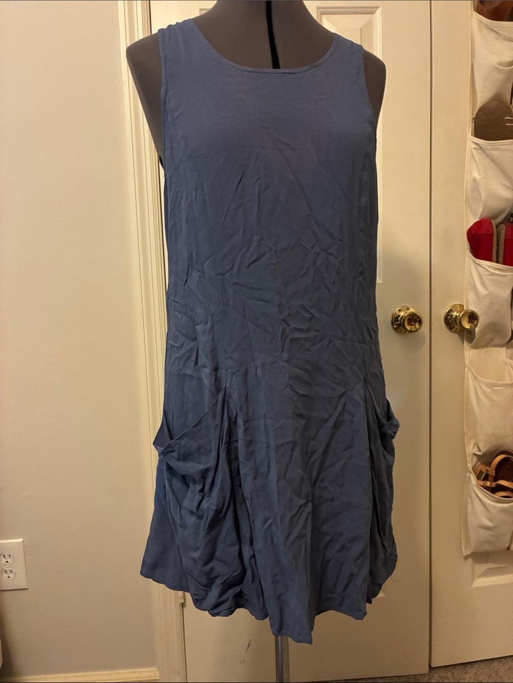 Forever 21 Dusty Blue Sleeveless Pocket Dress